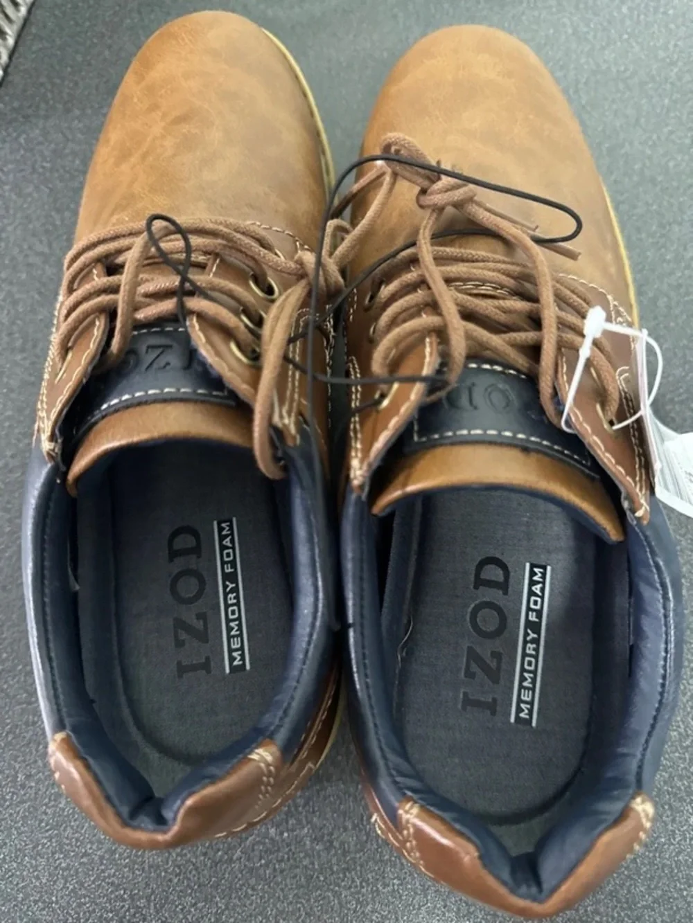 Men's Casual Leather Lace-Up Shoes - Brown